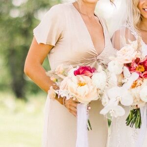 Show Me Your MuMu Bridesmaid Dress Rome Twist Gown Champagne Luxe Satin